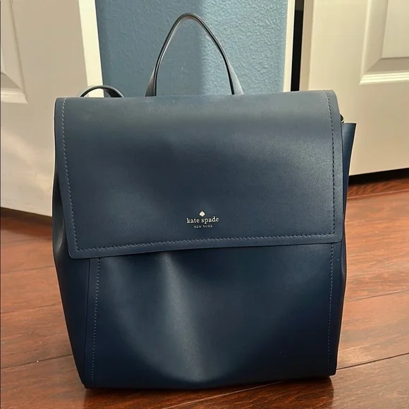 kate spade | Bags | Kate Spade Navy Leather Backpack | Poshmark